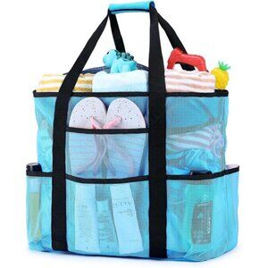 Beach Bags for Women, Mesh Beach Bag for Women Swim Pool Bag Beach Tote Bag